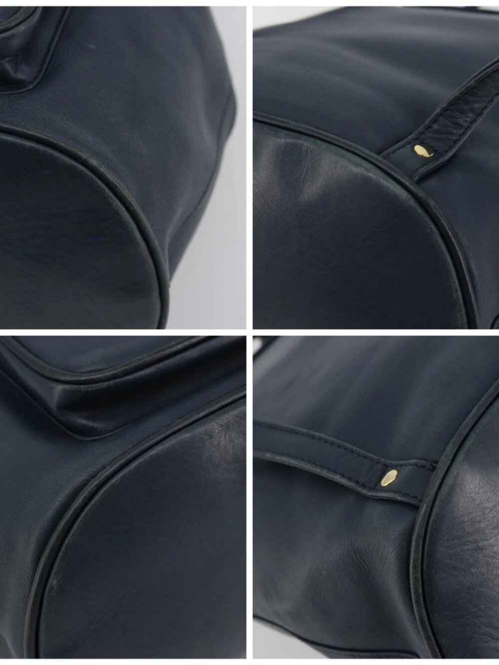 Christian Dior Backpack Leather Gold Blue Auth ka4344 - Picture 16 of 16